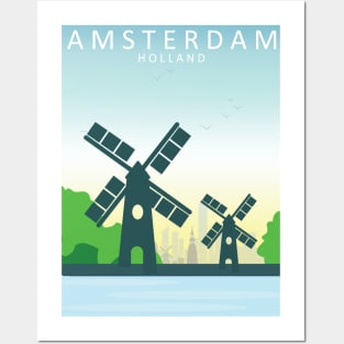 Windmill Villages Amsterdam Posters and Art